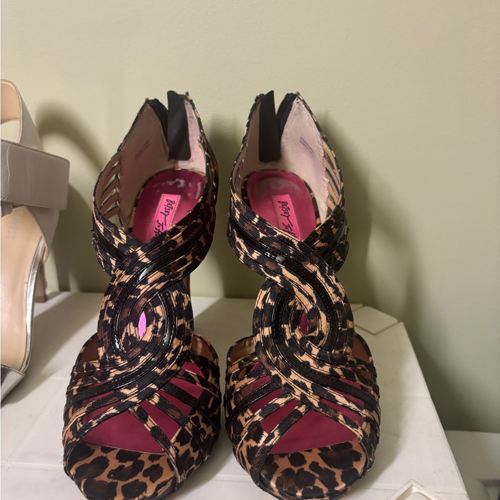 Betsey Johnson Leopard Print Heels